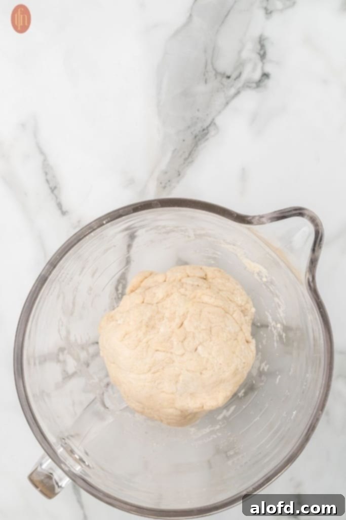 Sourdough Bagels Artisan Sourdough Bagels 8 Dough mixing in a stand mixer.