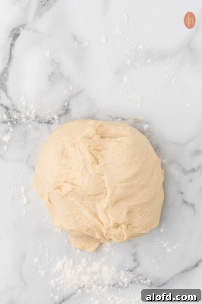 Quick Dinner Rolls 10 An image of the dough.